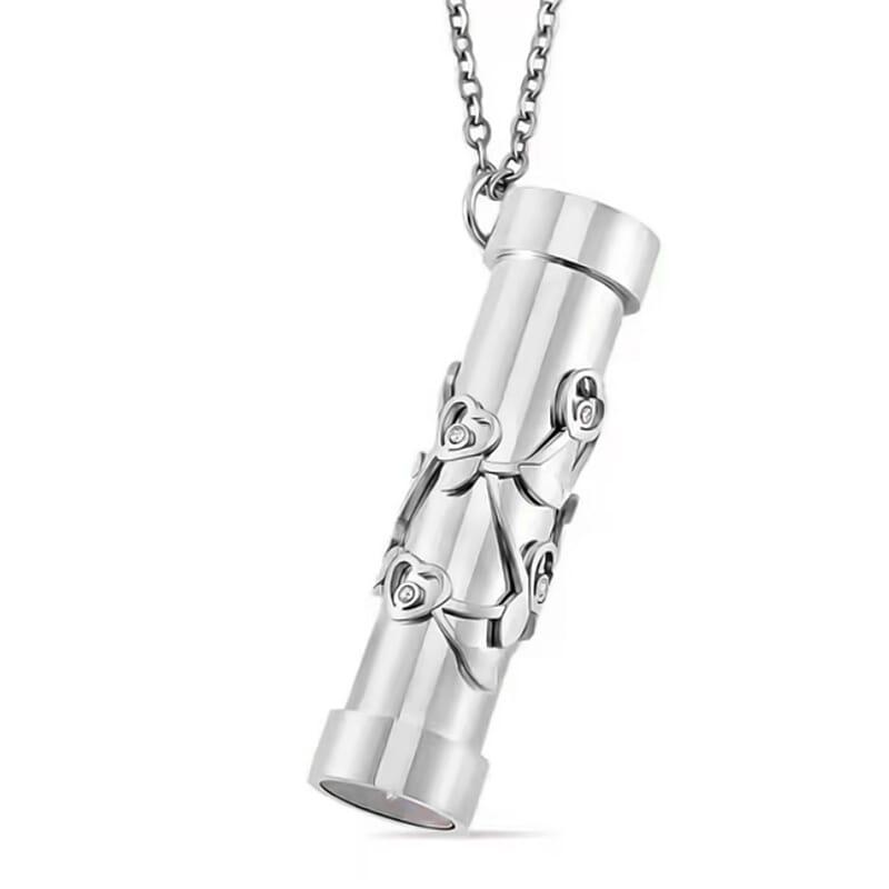 Simulated Multi Color Diamond 0.80 ctw Kaleidoscope Pendant Necklace in Stainless Steel 30-32 Inches