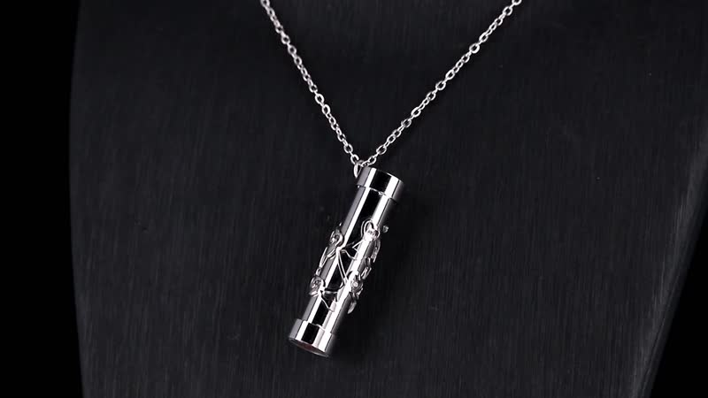 Simulated Multi Color Diamond 0.80 ctw Pendant Necklace in Stainless Steel 30-32 Inches