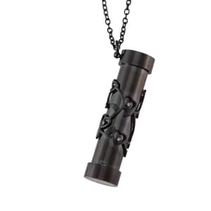 Simulated Multi Color Diamond 0.80 ctw Kaleidoscope Pendant Necklace in ION Plated Black Stainless Steel 30-32 Inches