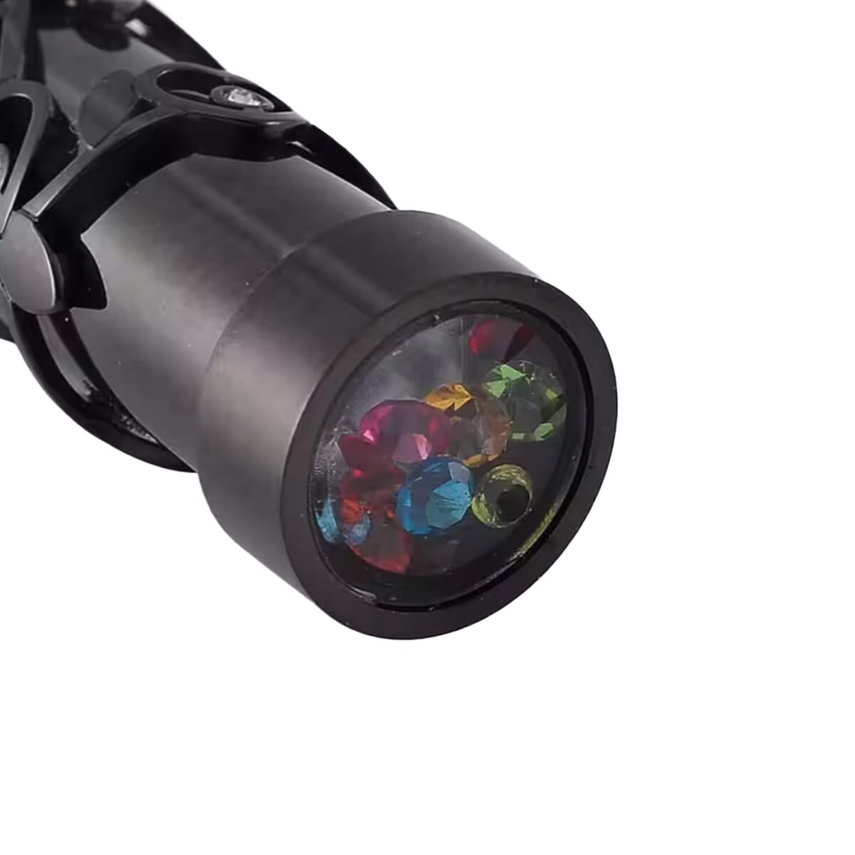 Simulated Multi Color Diamond 0.80 ctw Kaleidoscope Pendant Necklace in ION Plated Black Stainless Steel 30-32 Inches image number 7