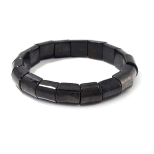Shungite 150.00 ctw Block Stretch Bracelet