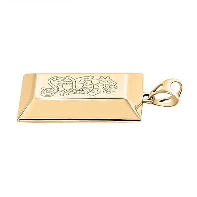 Iliana Dragon Bar Pendant in 18K Yellow Gold 1.30 Grams