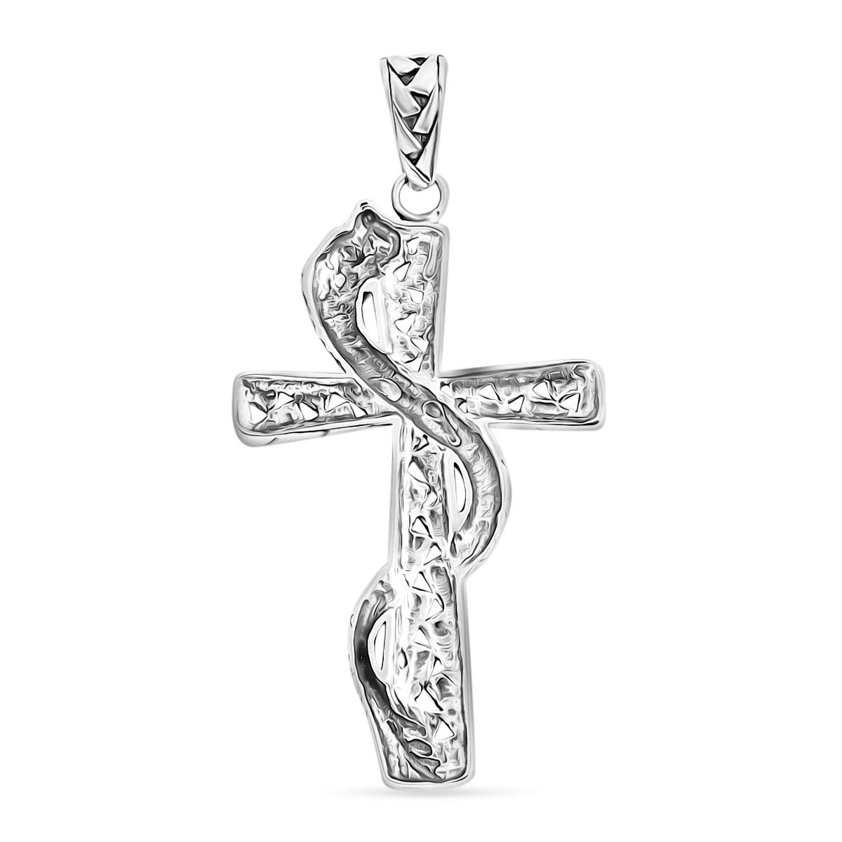 Bali Legacy Sterling Silver Padian Chain Dragon Cross Pendant 5.80 Grams image number 4