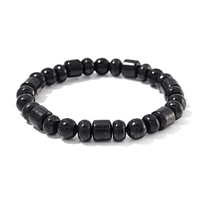 Shungite 90.00 ctw Roundel Stretch Bracelet
