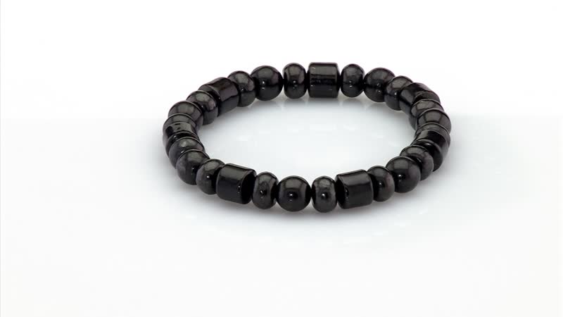 Shungite 90.00 ctw Roundel Stretch Bracelet