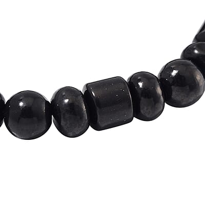 Shungite 90.00 ctw Roundel Stretch Bracelet