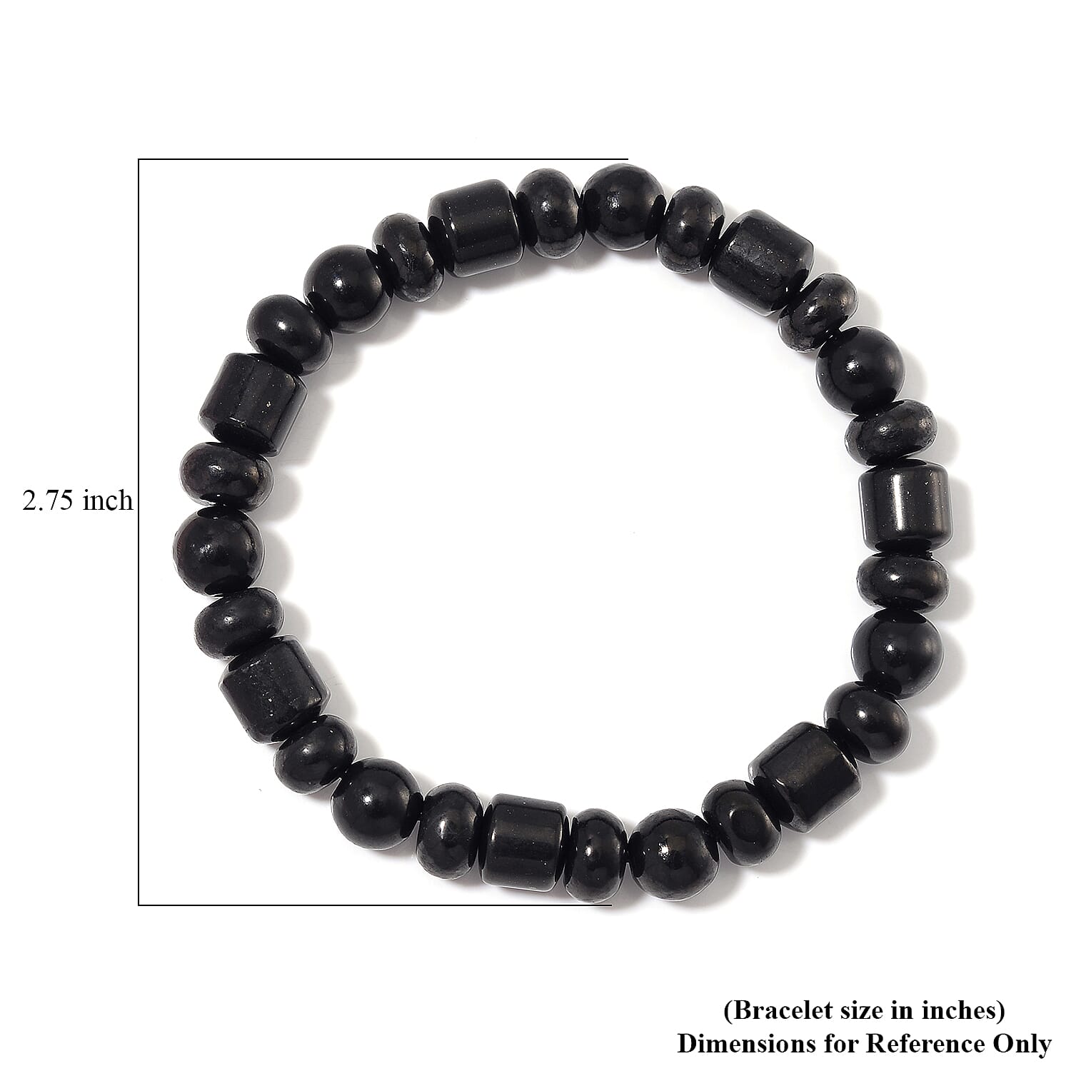 Shungite 90.00 ctw Roundel Stretch Bracelet
