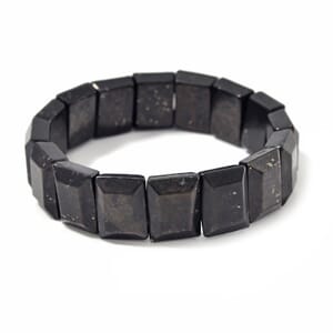 Shungite 170.00 ctw Block Stretch Bracelet