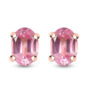 Mahenge Spinel 0.40 ctw Solitaire Stud Earrings in 18K Vermeil Rose Gold Over Sterling Silver