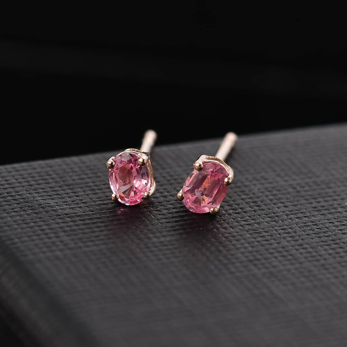 Mahenge Spinel 0.40 ctw Solitaire Stud Earrings in 18K Vermeil Rose Gold Over Sterling Silver image number 1