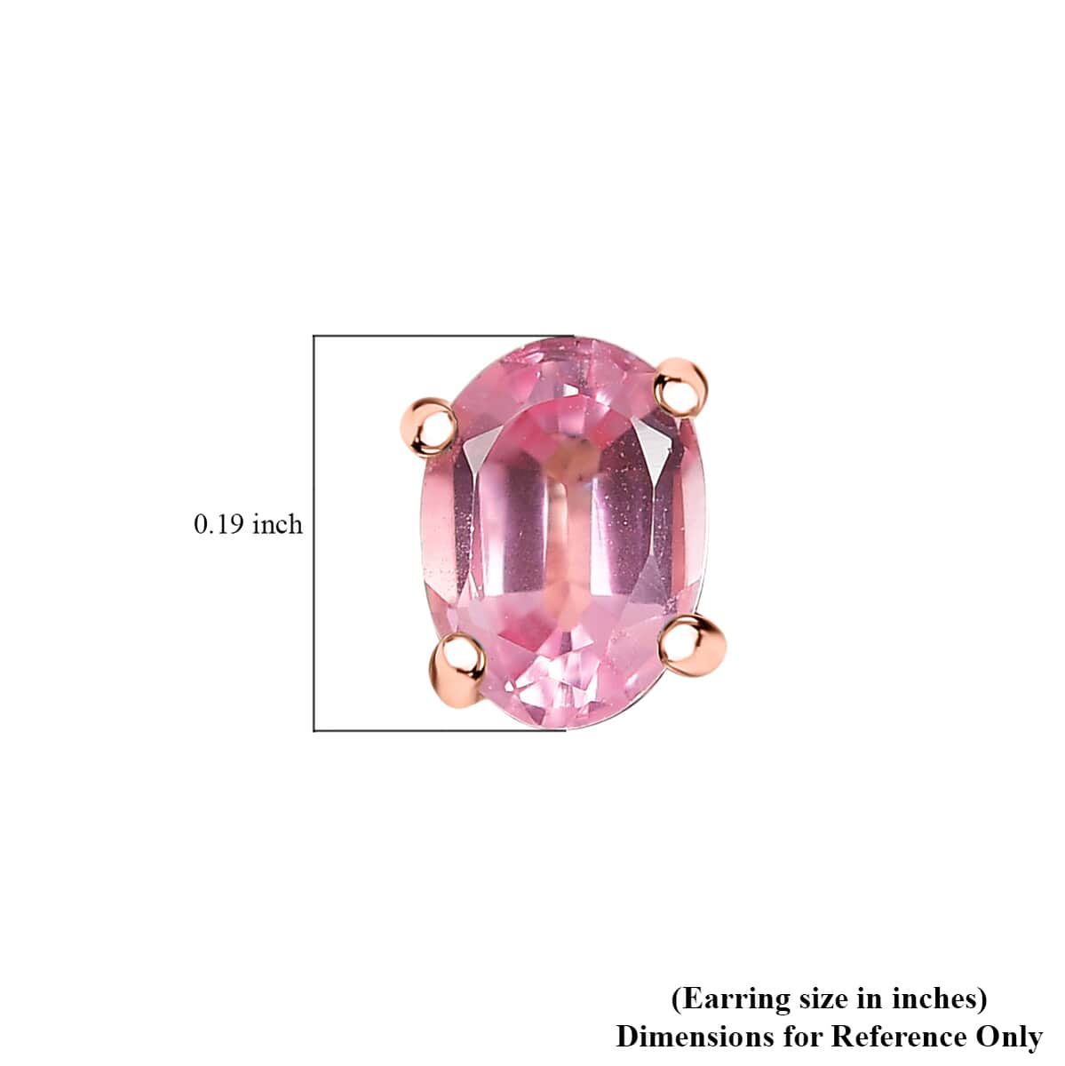 Mahenge Spinel 0.40 ctw Solitaire Stud Earrings in 18K Vermeil Rose Gold Over Sterling Silver image number 4