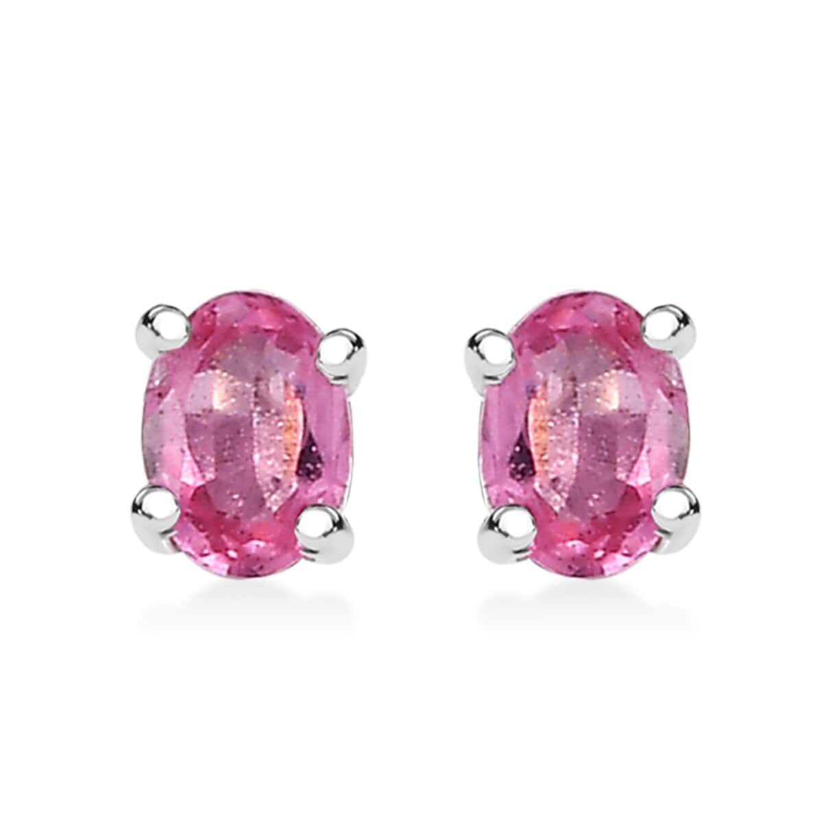 Mahenge Spinel 0.40 ctw Solitaire Stud Earrings in Rhodium Over Sterling Silver image number 0