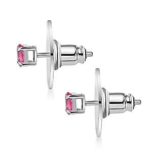 D'Joy Mahenge Spinel 0.40 ctw Solitaire Stud Earrings in Rhodium Over Sterling Silver