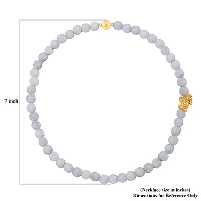 Natural Jade 403.00 ctw Carved Beaded Necklace with Dragon Turtle Charm in 14K YG Over Sterling Silver 20 Inches