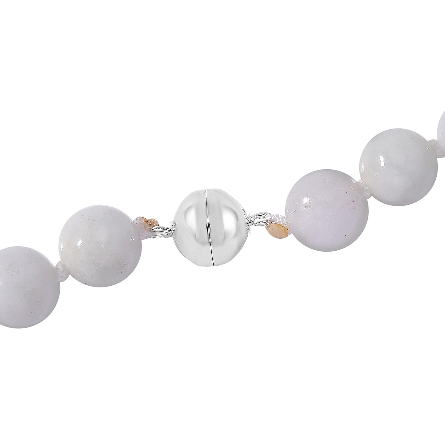 Natural Jade 335.00 ctw Ruyi Ping An Carved and Beaded Double Sided Necklace in Rhodium Over Sterling Silver 20 Inches