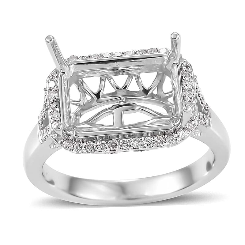 Luxuriant White Diamond I3 0.30 ctw Solitaire Ring in 10K White Gold (Size 7.0)