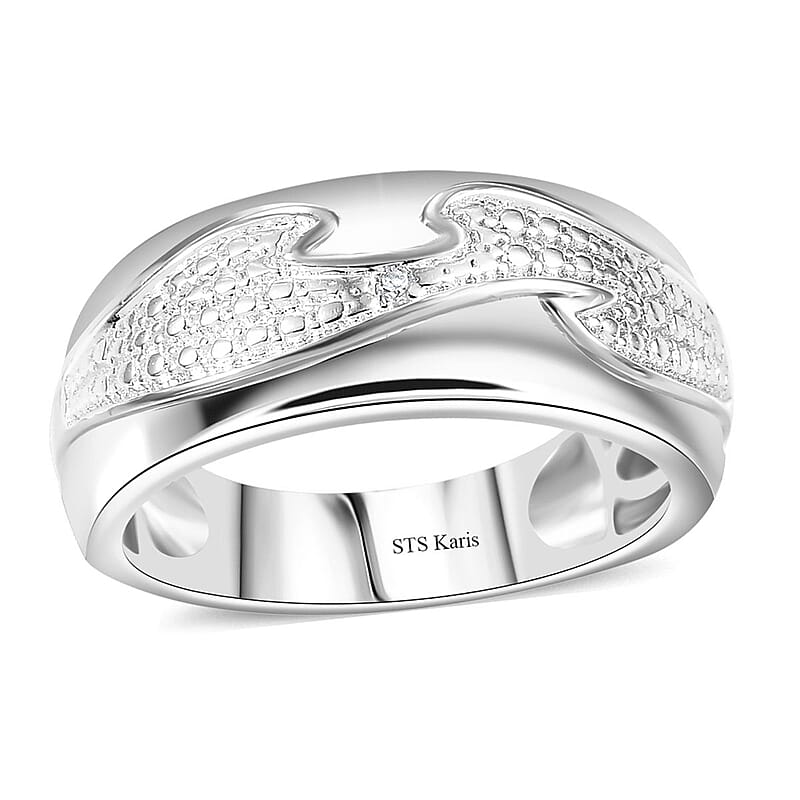 Karis White Diamond Accent Ring in Platinum Bond (Size 10.0)