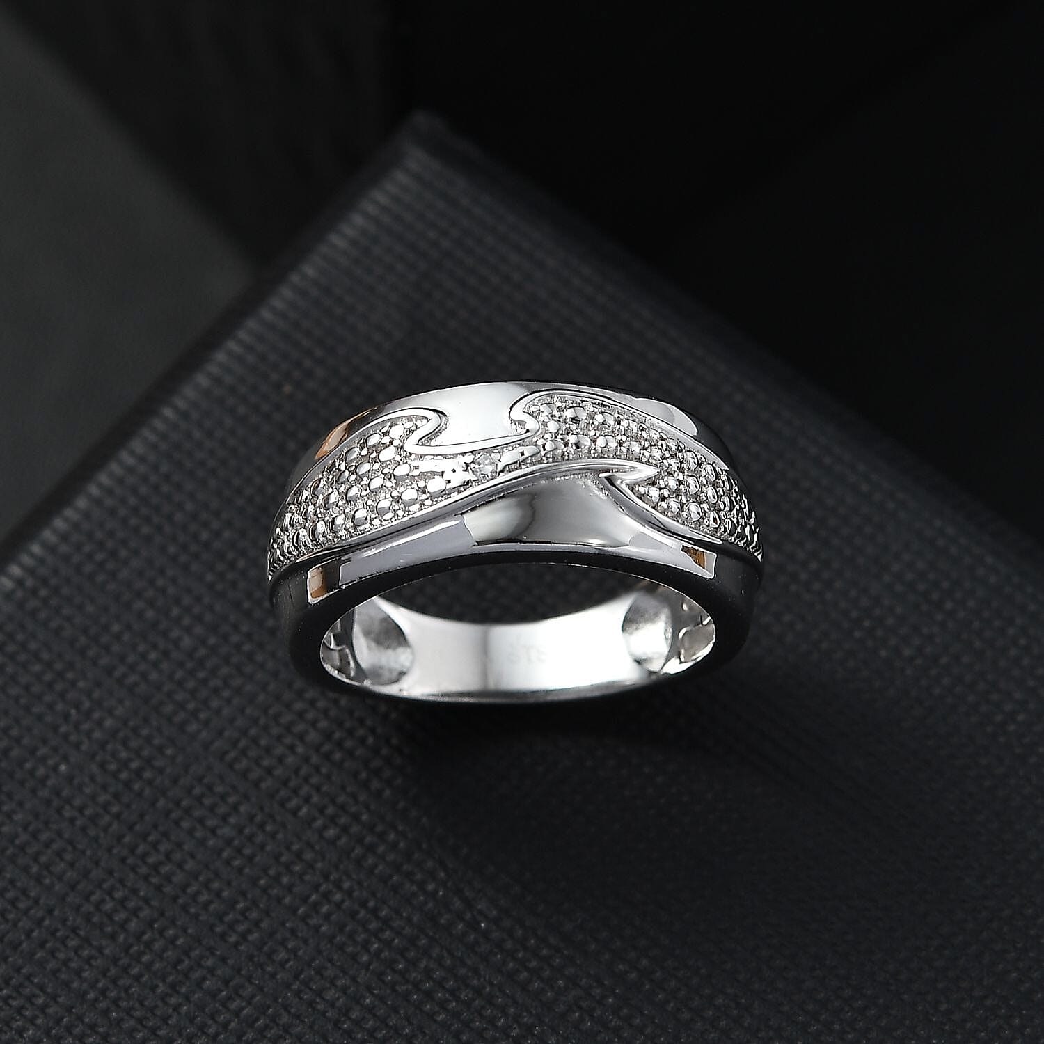 Karis White Diamond Accent Ring in Platinum Bond (Size 10.0)