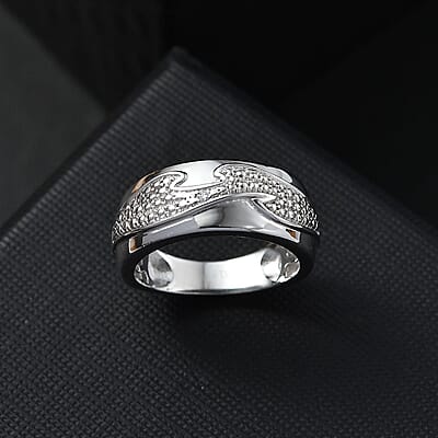 Karis White Diamond Accent Ring in Platinum Bond (Size 10.0)