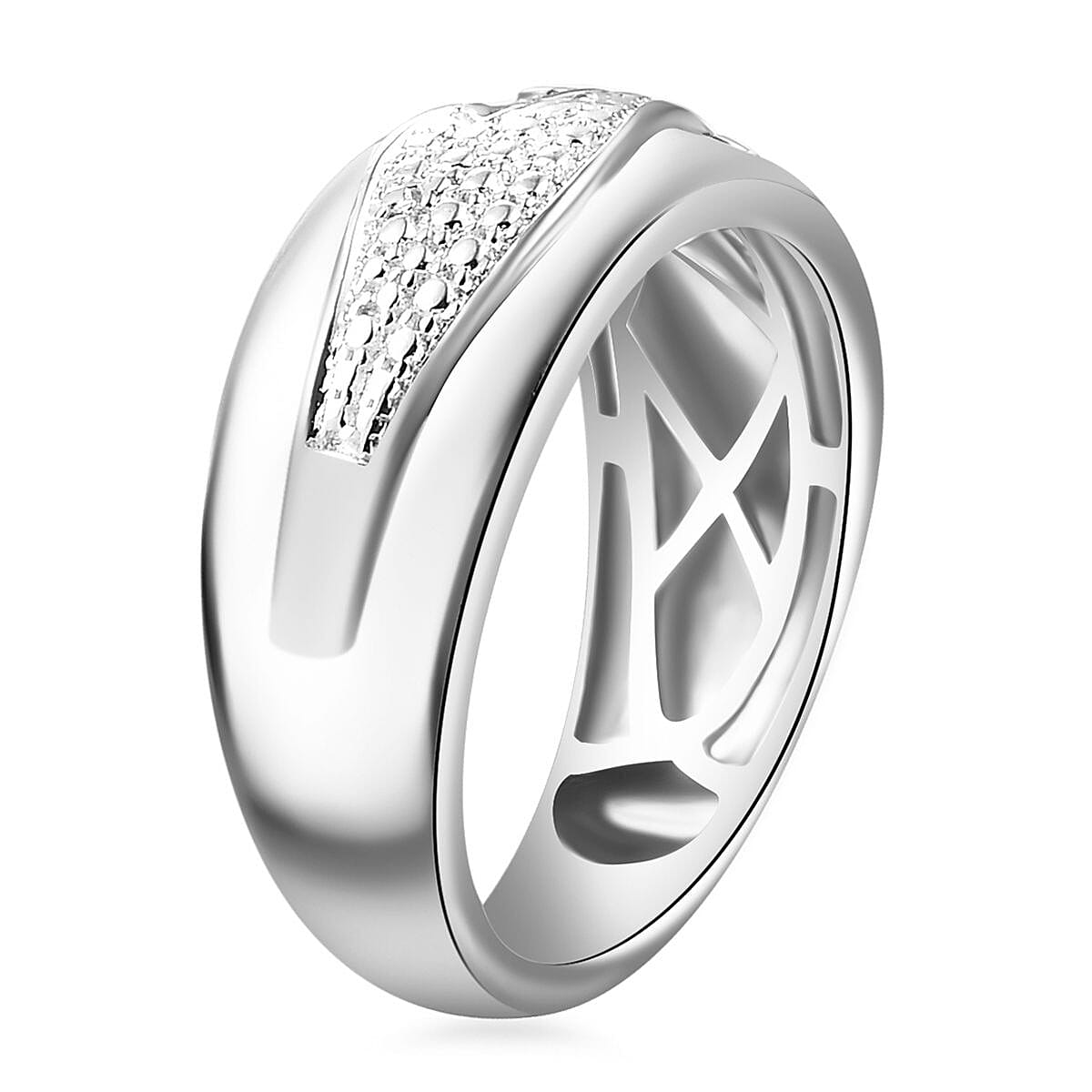 Karis White Diamond Accent Ring in Platinum Bond (Size 10.0)
