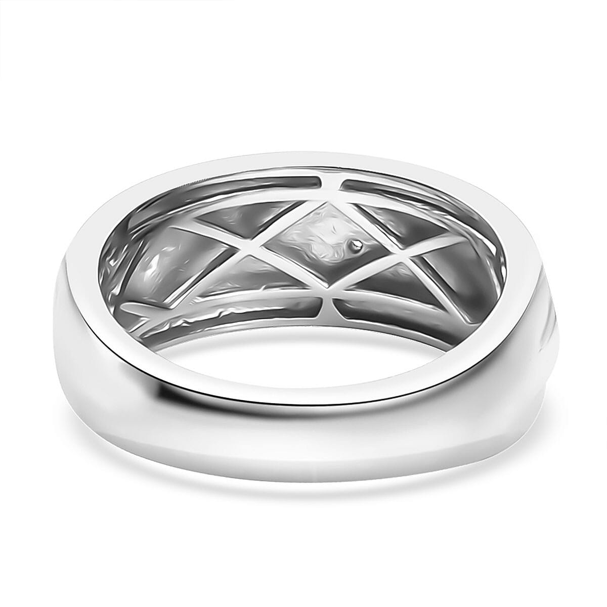 Karis White Diamond Accent Ring in Platinum Bond (Size 5.0) image number 4