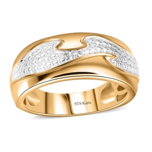 Karis White Diamond Accent Ring in 18K YG Plated (Size 7.0)