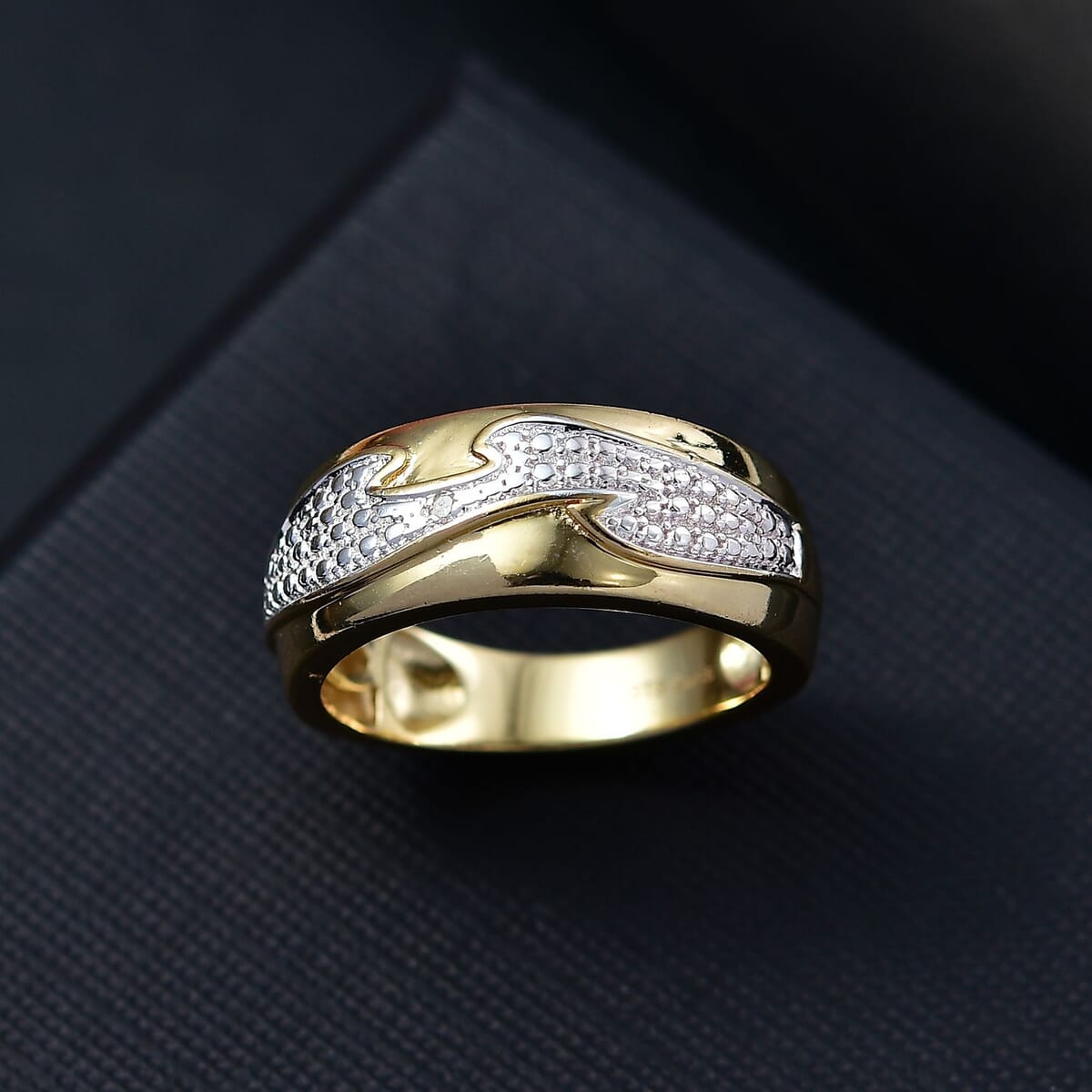 Karis White Diamond Accent Ring in 18K YG Plated (Size 7.0) image number 1