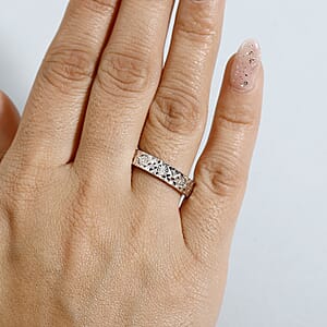 Karis White Diamond Accent Band Ring in Platinum Bond (Size 7.0)
