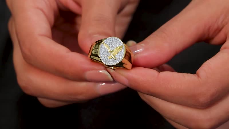 White Diamond  Fancy Ring Pure Yellow Brass  0.01 ctw