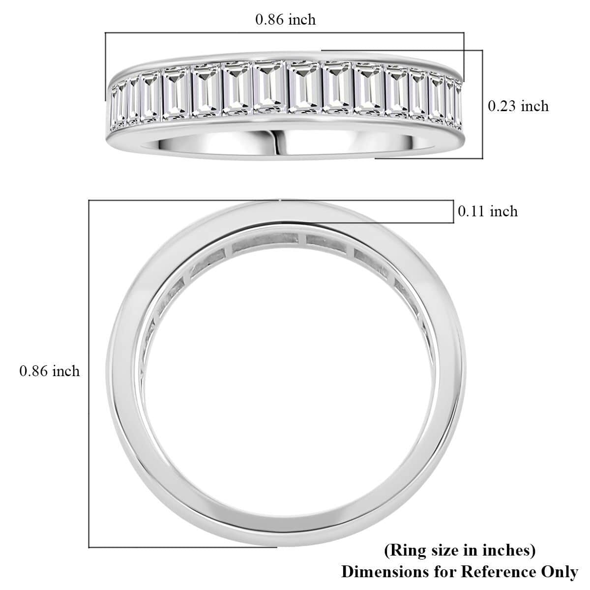 Luxuriant Lab Grown Diamond G SI 0.55 ctw Ring in Sterling Silver (Size 7.0) image number 5