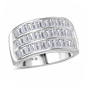 Luxuriant Lab Grown Diamond 1.05 ctw Ring in Sterling Silver (Size 7.0)