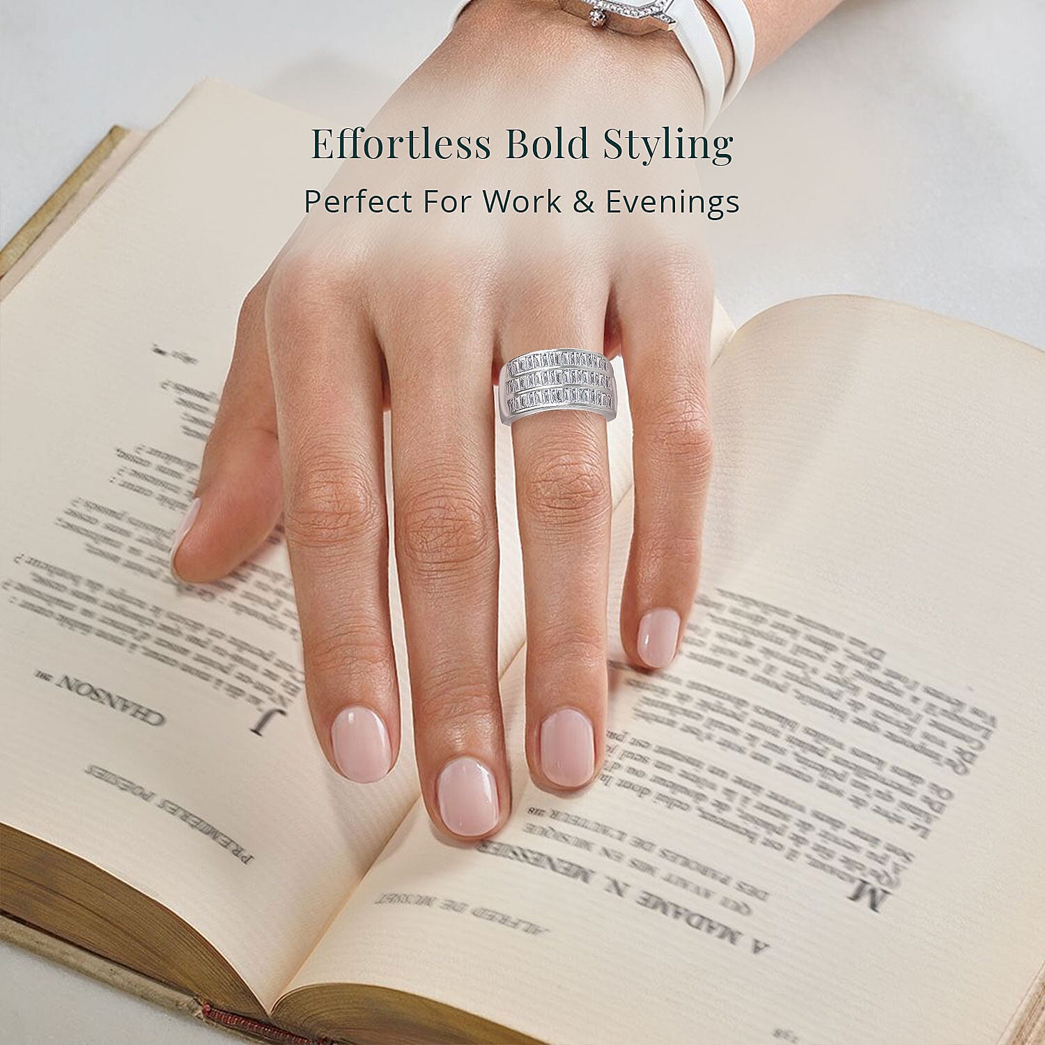 Luxuriant Lab Grown Diamond 1.05 ctw Ring in Sterling Silver (Size 7.0)