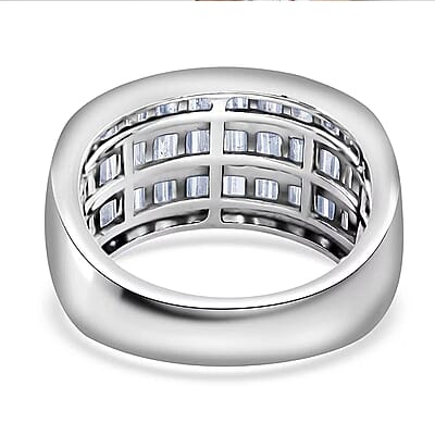 Luxuriant Lab Grown Diamond 1.05 ctw Ring in Sterling Silver (Size 7.0)