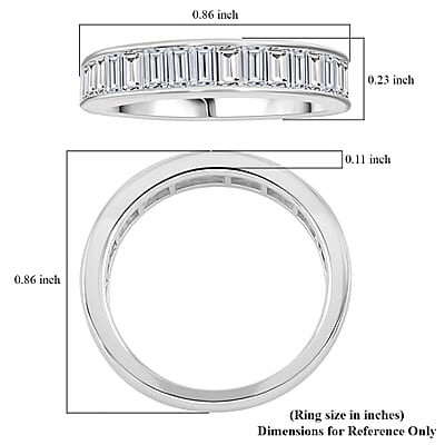 Luxuriant Lab Grown Diamond G SI 1.00 ctw Ring in Sterling Silver (Size 7.0)