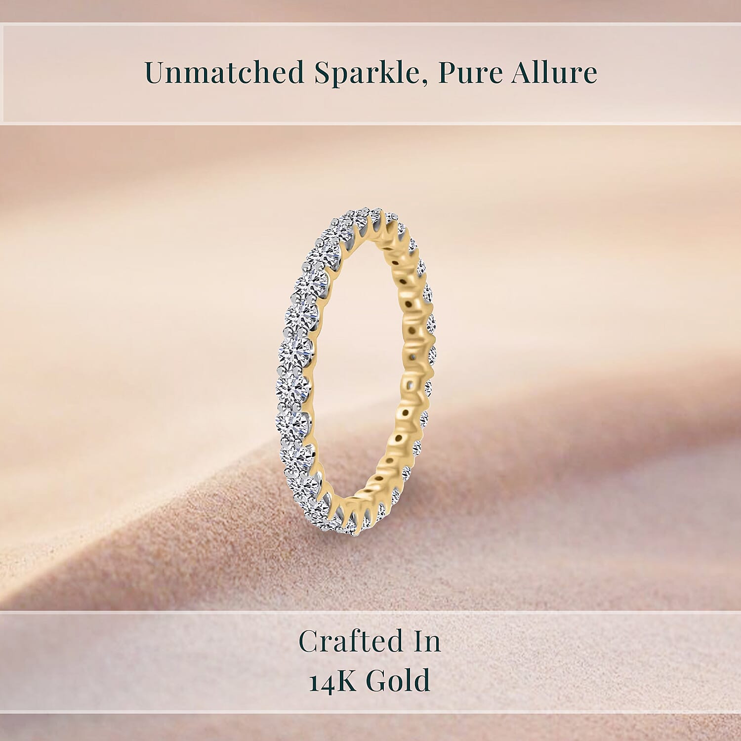 Luxuriant Lab Grown Diamond 1.25 ctw Ring in 14K Yellow Gold (Size 7.0)