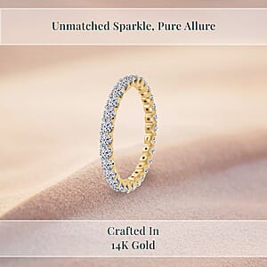 Luxuriant Lab Grown Diamond 1.25 ctw Ring in 14K Yellow Gold (Size 7.0)