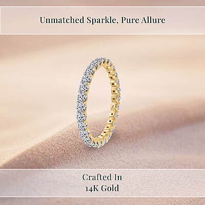 Luxuriant Lab Grown Diamond 1.25 ctw Ring in 14K Yellow Gold (Size 7.0)