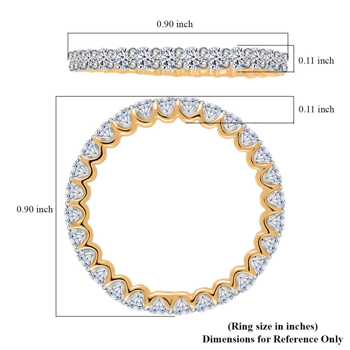 Luxuriant Lab Grown Diamond 1.25 ctw Ring in 14K Yellow Gold (Size 7.0) image number 5