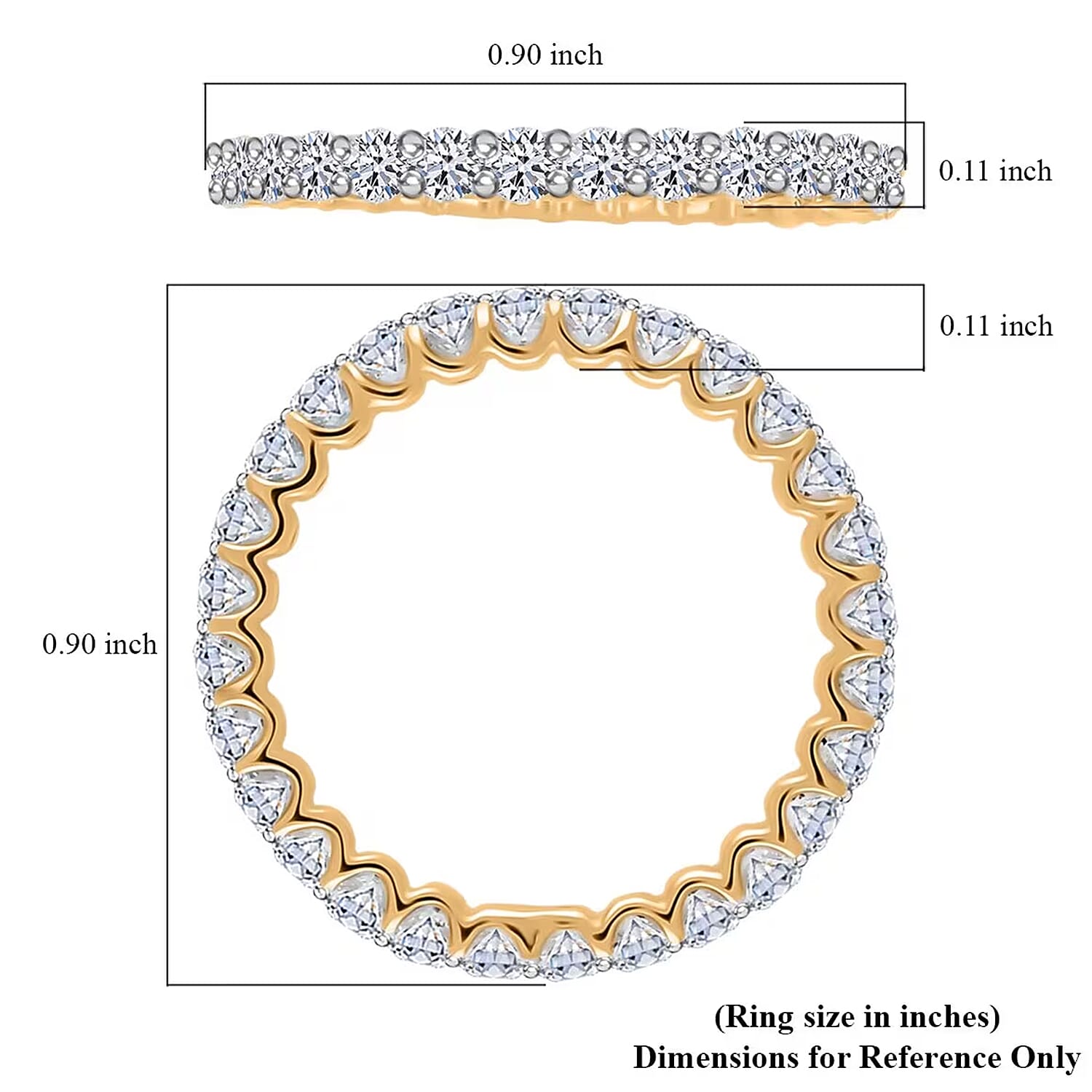 Luxuriant Lab Grown Diamond 1.25 ctw Ring in 14K Yellow Gold (Size 7.0)