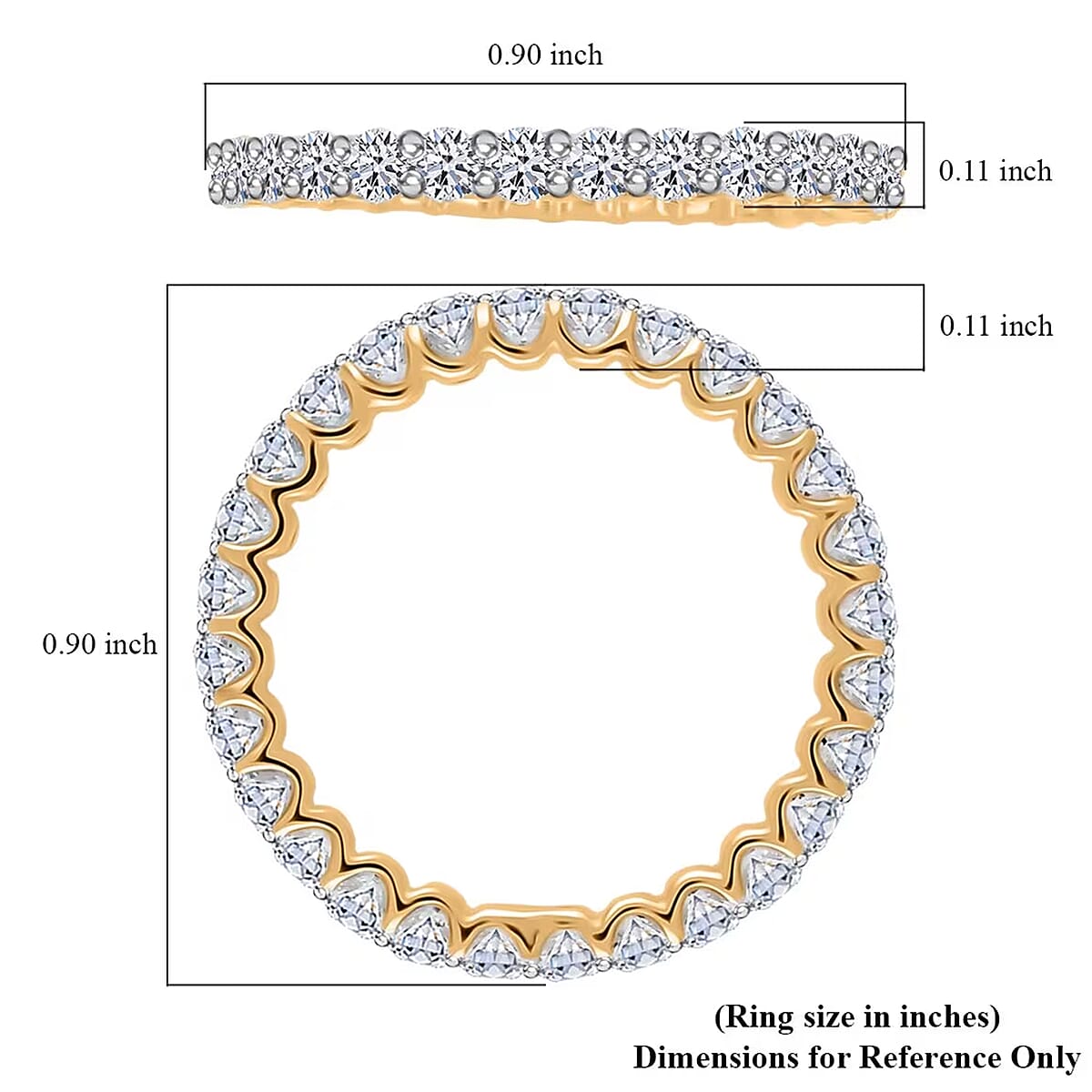 Luxuriant Lab Grown Diamond 1.25 ctw Ring in 14K Yellow Gold (Size 7.0) image number 7