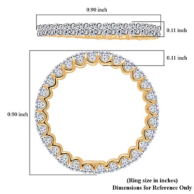 Luxuriant Lab Grown Diamond 1.25 ctw Ring in 14K Yellow Gold (Size 7.0)