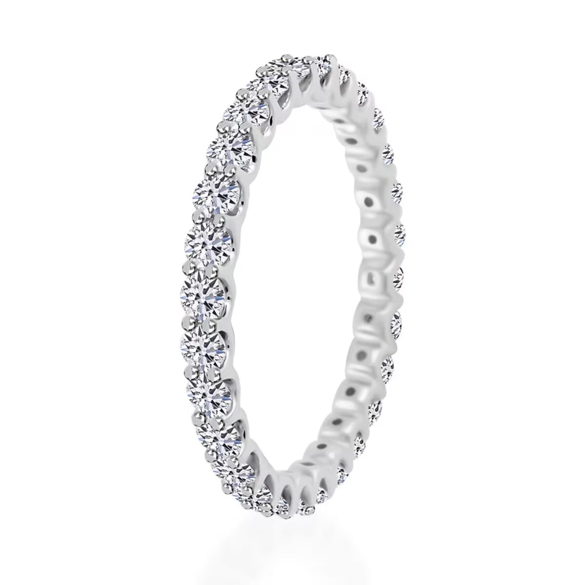 Luxuriant Lab Grown Diamond 1.25 ctw Ring in 14K White Gold (Size 7.0) image number 8