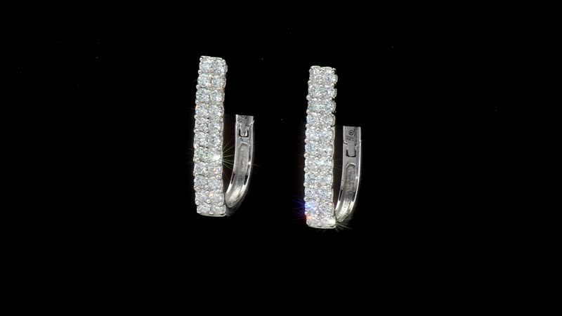 Luxuriant Lab Grown Diamond G SI 1.30 ctw Latch Back Earrings in Sterling Silver