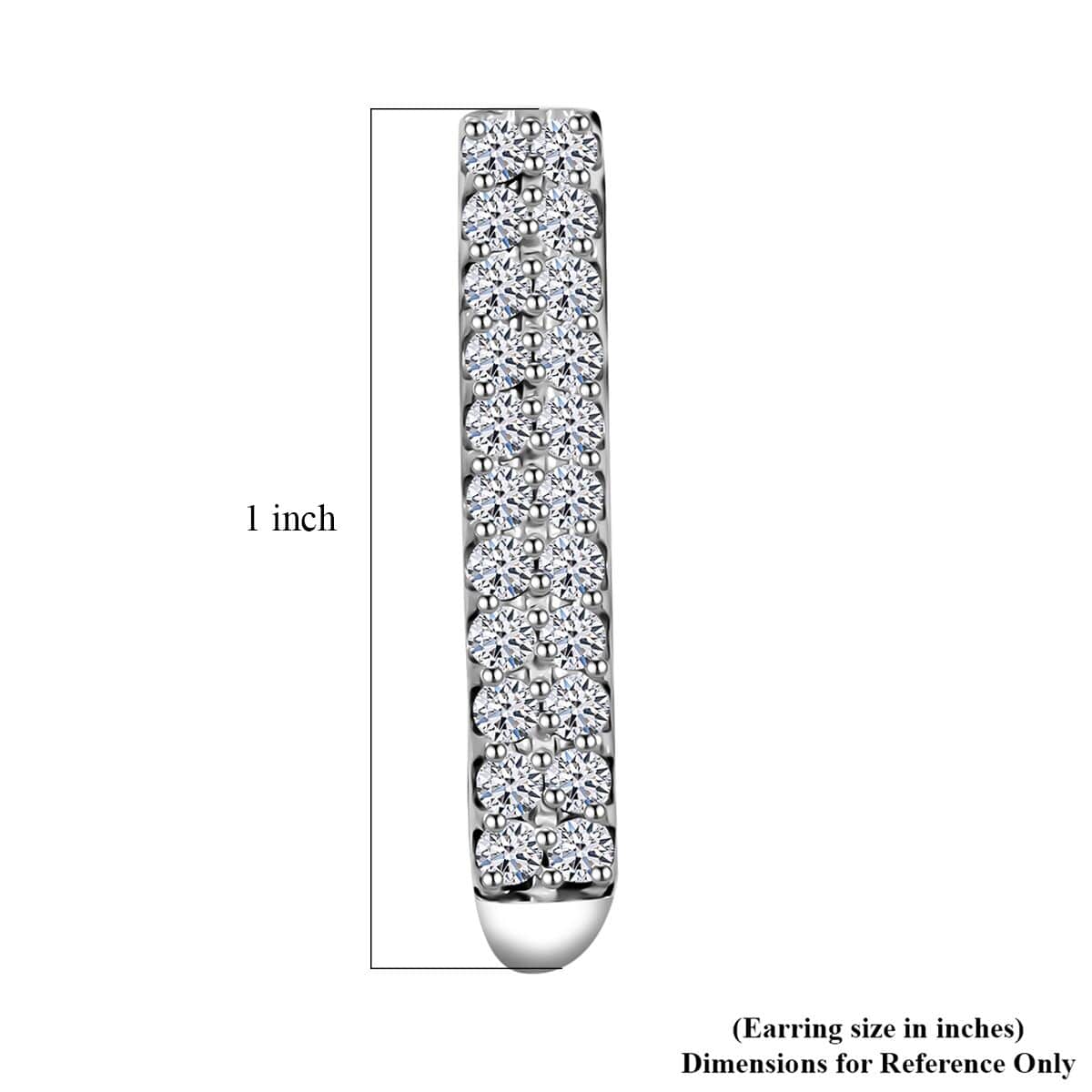 Luxuriant Lab Grown Diamond G SI 1.30 ctw Earrings in Sterling Silver image number 4