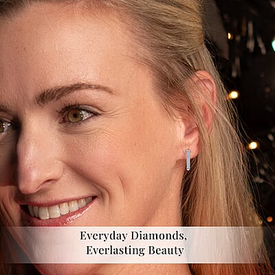 Luxuriant Lab Grown Diamond G SI 1.30 ctw Latch Back Earrings in Sterling Silver