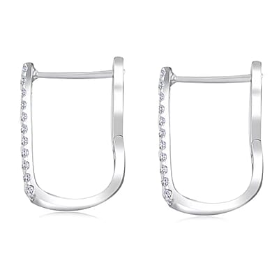 Luxuriant Lab Grown Diamond G SI 1.30 ctw Latch Back Earrings in Sterling Silver