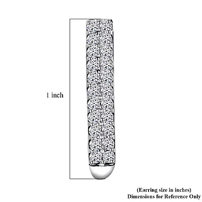 Luxuriant Lab Grown Diamond G SI 1.30 ctw Latch Back Earrings in Sterling Silver