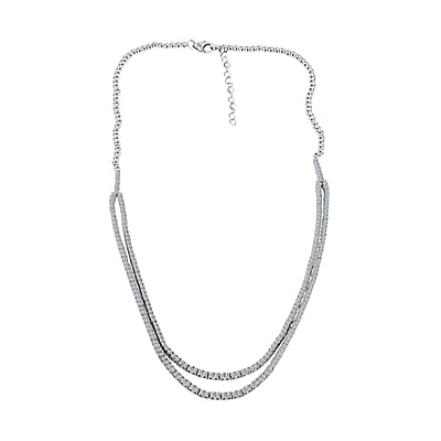 Luxuriant Lab Grown Diamond G SI 6.25 ctw Necklace in Sterling Silver 18-20 Inches