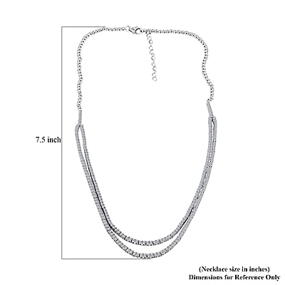 Luxuriant Lab Grown Diamond G SI 6.25 ctw Necklace in Sterling Silver 18-20 Inches