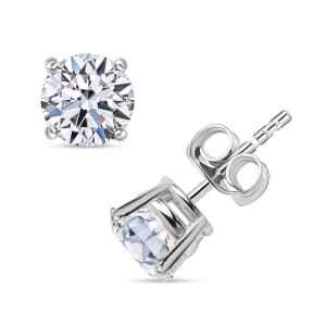 14K White Gold Luxuriant Lab Grown Diamond(G SI) Stud Earrings 1.50 ctw